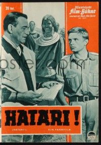 3c541 HATARI German program '62 Howard Hawks, John Wayne & Elsa Martinelli in Africa, different!