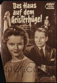 3c563 HOUSE ON HAUNTED HILL German program '59 classic Vincent Price, great different images!