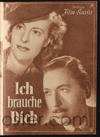 3c572 I NEED YOU German program '44 Schweikart's Ich Brauche Dich, Marianne Hoppe, Willy Birgel