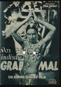3c576 INDIAN TOMB German program R50 Thea von Harbou's Das Indische Grabmal, great images!