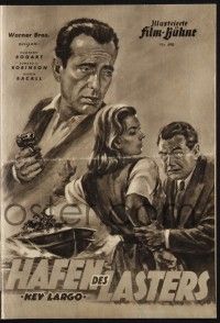 3c600 KEY LARGO German program '50 Humphrey Bogart, Bacall, Robinson, John Huston, different art!