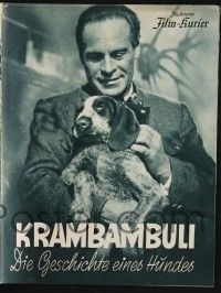 3c611 KRAMBAMBULI German program '40 great images of Rudolf Prack & his beloved dog!