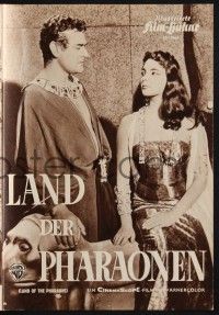 3c621 LAND OF THE PHARAOHS Film-Buhne German program '55 images of sexy Egyptian Joan Collins!