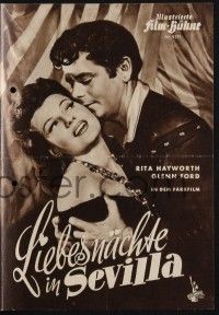 3c644 LOVES OF CARMEN German program '51 different images of sexy Rita Hayworth & Glenn Ford!