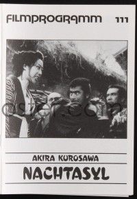 3c645 LOWER DEPTHS German program R84 directed by Akira Kurosawa, great images of Toshiro Mifune!