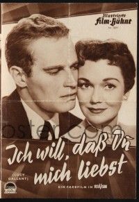 3c646 LUCY GALLANT German program '55 different images of pretty Jane Wyman & Charlton Heston!