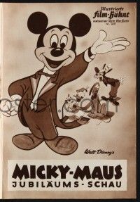 3c664 MICKY-MAUS JUBILAUMS-SCHAU German program '61 Disney cartoon, Mickey, Goofy, Donald & more!
