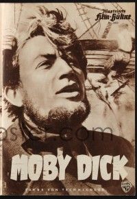 3c669 MOBY DICK German program '56 John Huston, great different images of Gregory Peck as Ahab!