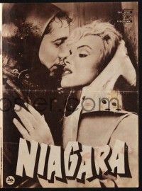 3c685 NIAGARA German program '53 different images of sexy Marilyn Monroe & Joseph Cotten!