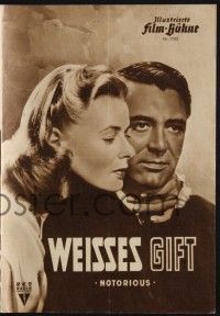 3c693 NOTORIOUS German program '51 Hitchcock, different images of Cary Grant & Ingrid Bergman!