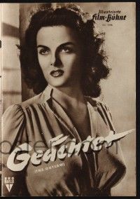 3c710 OUTLAW German program '51 different images of sexy Jane Russell & Jack Buetel, Howard Hughes