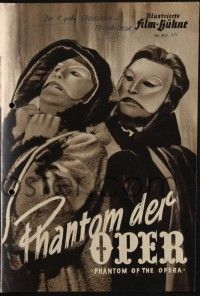 3c718 PHANTOM OF THE OPERA German program '50 different images of masked Claude Rains!