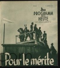 3c728 POUR LE MERITE Das Programm von Heute German program '38 Nazi World War I propaganda w/ Bohme!