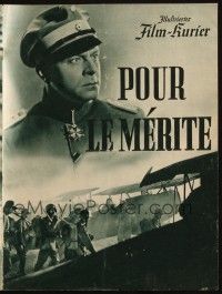 3c729 POUR LE MERITE Film Kurier German program '38 Nazi WWI propaganda with Bohme & Hartmann!