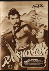 3c745 RASHOMON German program '52 Akira Kurosawa Japanese classic starring Toshiro Mifune!