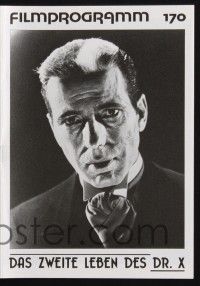 3c756 RETURN OF DOCTOR X German program R87 wacky Warner Bros. horror w/Humphrey Bogart, different