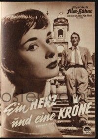 3c776 ROMAN HOLIDAY Film Buhne German program R50s different images of Audrey Hepburn & Gregory Peck