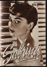 3c782 SABRINA German program '54 Audrey Hepburn, Humphrey Bogart, Holden, Wilder, different!