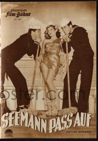 3c783 SAILOR BEWARE German program '52 Dean Martin & Jerry Lewis, sexy Corinne Calvet, different!