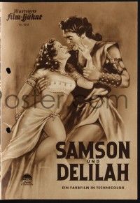 3c785 SAMSON & DELILAH German program '51 different images of Hedy Lamarr & Victor Mature, DeMille