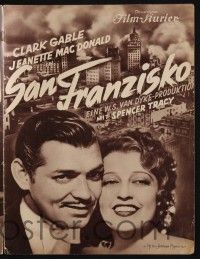3c786 SAN FRANCISCO German program '36 different images of Clark Gable & sexy Jeanette MacDonald!