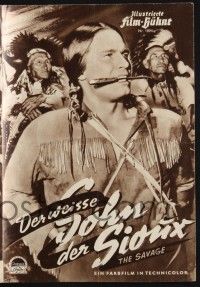 3c791 SAVAGE German program '53 many different images of Native American Charlton Heston!