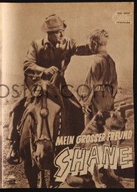 3c803 SHANE German program '53 classic Alan Ladd, Jean Arthur, Van Heflin, De Wilde, different!