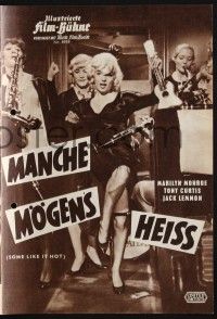 3c814 SOME LIKE IT HOT German program '59 Marilyn Monroe, Curtis & Lemmon, different images!