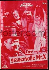 3c842 TALES OF TERROR German program '64 Peter Lorre, Vincent Price, Basil Rathbone, different!