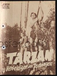 3c845 TARZAN'S SAVAGE FURY German program '53 different images of Lex Barker & Dorothy Hart!