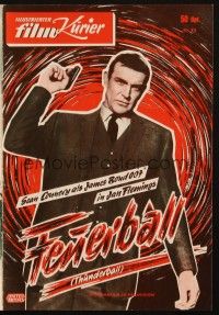 3c864 THUNDERBALL German program '65 completely different images of Sean Connery as James Bond!