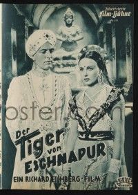 3c865 TIGER OF ESCHNAPUR German program R50 based on the novel by Thea von Harbou, great images!