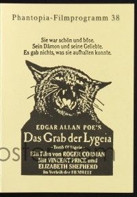 3c872 TOMB OF LIGEIA German program '81 Vincent Price, Roger Corman, Edgar Allan Poe, different!