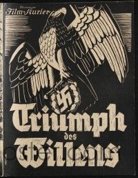 3c878 TRIUMPH OF THE WILL German program '35 Leni Riefenstahl infamous Hitler Nazi documentary!