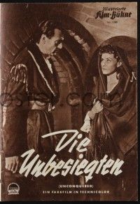 3c885 UNCONQUERED German program '51 Gary Cooper, Paulette Goddard, many different images!