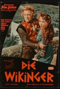 3c901 VIKINGS German program '58 different images of Kirk Douglas, Tony Curtis & sexy Janet Leigh!