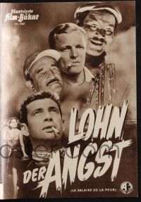 3c904 WAGES OF FEAR German program '53 Yves Montand, Henri-Georges Clouzot, different images!