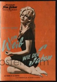 3c924 WOMAN LIKE SATAN German program '59 La Femme et le Pantin, sexy Brigitte Bardot, different!