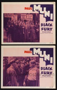 3d938 BLACK FURY 2 LCs R56 Paul Muni, J. Carrol Naish, John Qualen, directed by Michael Curtiz