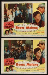 3d940 BOOTS MALONE 2 LCs '51 William Holden, young horse jockey Johnny Stewart!
