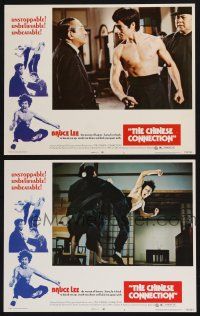 3d943 CHINESE CONNECTION 2 LCs '73 Lo Wei's Jing Wu Men, cool images of kung fu master Bruce Lee!
