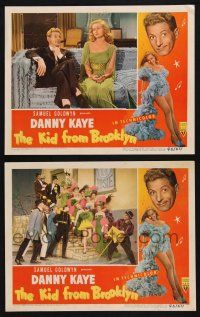 3d966 KID FROM BROOKLYN 2 LCs '46 Danny Kaye, sexy Virginia Mayo, Vera-Ellen and The Goldwyn Girls!