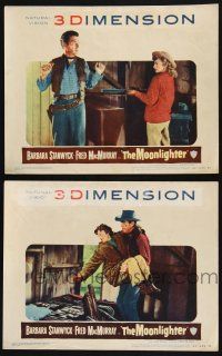3d975 MOONLIGHTER 2 LCs '53 excellent 3-D images of sexy Barbara Stanwyck & Fred MacMurray!