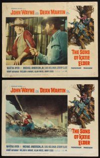 3d987 SONS OF KATIE ELDER 2 LCs '65 cool images of cowboys John Wayne & Dean Martin!