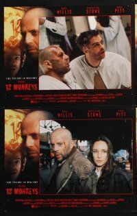 3d040 12 MONKEYS 8 LCs '95 Bruce Willis, Brad Pitt, Terry Gilliam directed sci-fi!