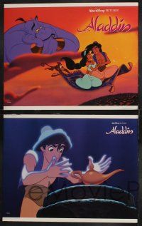 3d052 ALADDIN 8 LCs '92 classic Disney Arabian cartoon, great images of Prince Ali & Jasmine!