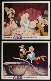 3d799 ALICE IN WONDERLAND 6 LCs R74 cool images from Walt Disney Lewis Carroll classic!