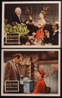 3d898 ALL ABOUT EVE 3 LCs '50 Anne Baxter, Gary Merrill, classic Broadway movie!
