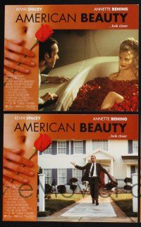 3d059 AMERICAN BEAUTY 8 LCs '99 Sam Mendes Academy Award winner, Kevin Spacey, Annette Benning!
