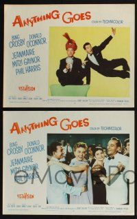 3d063 ANYTHING GOES 8 LCs '56 Donald O'Connor, Bing Crosby, Mitzi Gaynor, Zizi Jeanmaire!